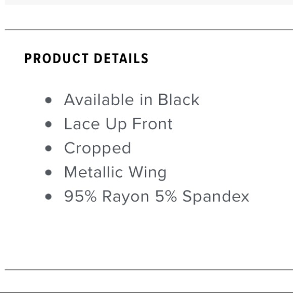 🧡3/$30 Fashion Nova Lace-up Metallic Wing Crop - Picture 9 of 9